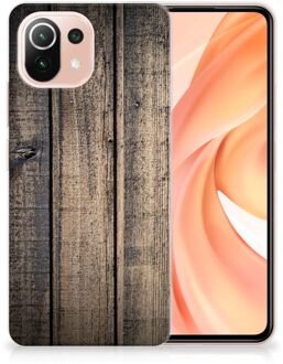 B2Ctelecom Telefoon Hoesje Xiaomi Mi 11 Lite Leuk TPU Back Cover Steigerhout