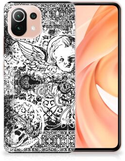 B2Ctelecom Telefoon Hoesje Xiaomi Mi 11 Lite Silicone Back Case Skulls Angel