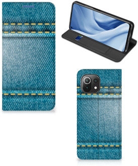 B2Ctelecom Telefoon Hoesje Xiaomi Mi 11 Lite Wallet Case Jeans