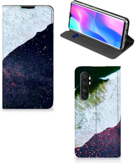 B2Ctelecom Telefoon Hoesje Xiaomi Mi Note 10 Lite Flip Cover Sea in Space