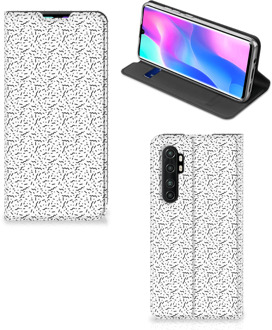 B2Ctelecom Telefoon Hoesje Xiaomi Mi Note 10 Lite Flipcase Stripes Dots