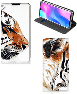 B2Ctelecom Telefoon Hoesje Xiaomi Mi Note 10 Lite Hoesje met Tekst Tiger