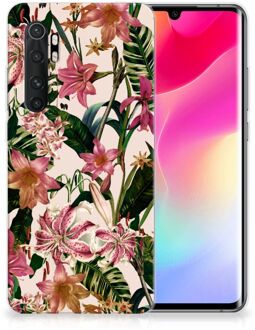 B2Ctelecom Telefoon Hoesje Xiaomi Mi Note 10 Lite Leuk TPU Back Case Bloemen