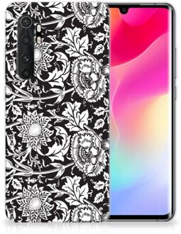 B2Ctelecom Telefoon Hoesje Xiaomi Mi Note 10 Lite Mobiel Case Zwart Bloemen