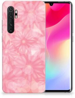 B2Ctelecom Telefoon Hoesje Xiaomi Mi Note 10 Lite Silicone Back Case Lente Bloemen