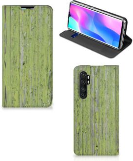 B2Ctelecom Telefoon Hoesje Xiaomi Mi Note 10 Lite Wallet Case Green Wood