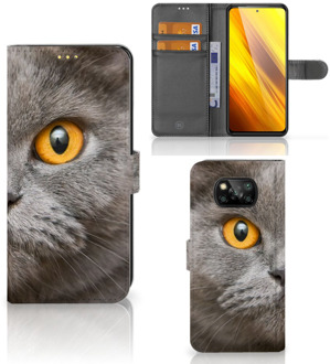 B2Ctelecom Telefoon Hoesje Xiaomi Poco X3 Book Case Britse Korthaar