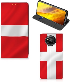 B2Ctelecom Telefoon Hoesje Xiaomi Poco X3 Book Case Deense Vlag