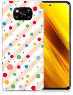 B2Ctelecom Telefoon Hoesje Xiaomi Poco X3 Leuk TPU Back Cover Dots