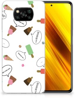 B2Ctelecom Telefoon Hoesje Xiaomi Poco X3 Silicone Back Case IJsjes