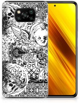 B2Ctelecom Telefoon Hoesje Xiaomi Poco X3 Silicone Back Case Skulls Angel