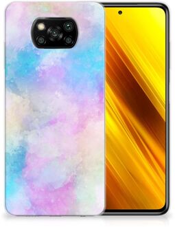 B2Ctelecom Telefoon Hoesje Xiaomi Poco X3 Silicone Back Case Watercolor Light