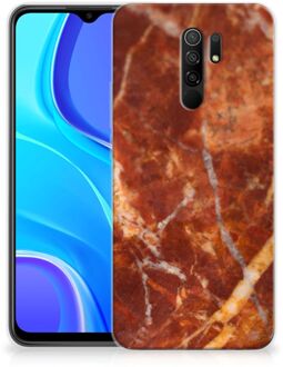 B2Ctelecom Telefoon Hoesje Xiaomi Redmi 9 Hoesje Bumper Marmer Bruin