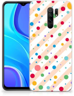 B2Ctelecom Telefoon Hoesje Xiaomi Redmi 9 Leuk TPU Back Cover Dots