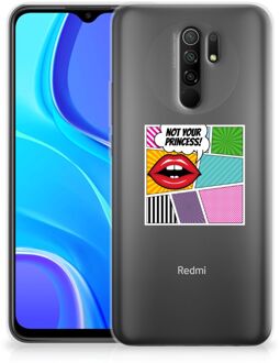 B2Ctelecom Telefoon Hoesje Xiaomi Redmi 9 Silicone Back Case Popart Princess