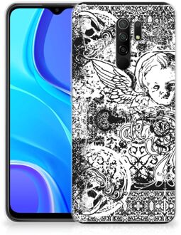 B2Ctelecom Telefoon Hoesje Xiaomi Redmi 9 Silicone Back Case Skulls Angel