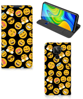 B2Ctelecom Telefoon Hoesje Xiaomi Redmi Note 9 Flip Cover Emoji