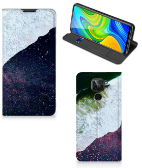 B2Ctelecom Telefoon Hoesje Xiaomi Redmi Note 9 Flip Cover Sea in Space