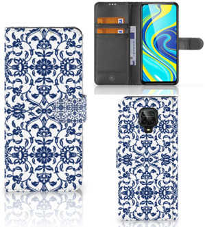 B2Ctelecom Telefoon Hoesje Xiaomi Redmi Note 9 Pro | Note 9S Book Case Flower Blue