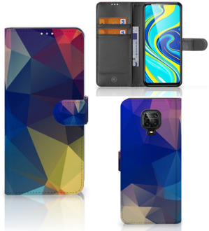 B2Ctelecom Telefoon Hoesje Xiaomi Redmi Note 9 Pro | Note 9S Bookcase Polygon Dark