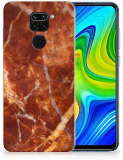 B2Ctelecom Telefoon Hoesje Xiaomi Redmi Note9 Hoesje Bumper Marmer Bruin