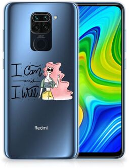 B2Ctelecom Telefoon Hoesje Xiaomi Redmi Note9 Hoesje met Tekst i Can