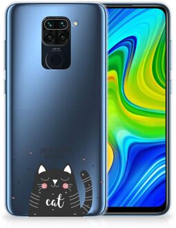 B2Ctelecom Telefoon Hoesje Xiaomi Redmi Note9 Mobiel Case Cat Good Day