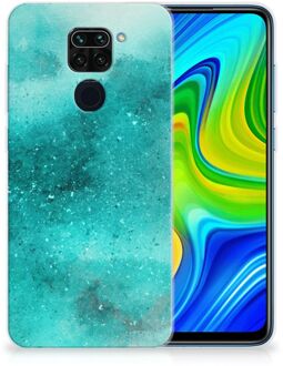 B2Ctelecom Telefoon Hoesje Xiaomi Redmi Note9 Siliconen Hoesje Painting Blue