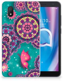 B2Ctelecom Telefoonhoesje Alcatel 1B (2020) Back Cover Siliconen Hoesje Cirkels en Vlinders