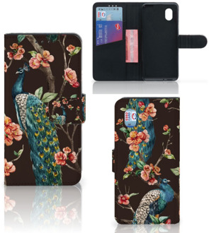 B2Ctelecom Telefoonhoesje Alcatel 1B (2020) Flipcase Cover Pauw met Bloemen