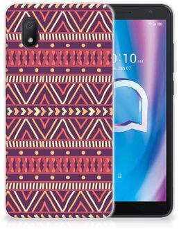 B2Ctelecom Telefoonhoesje Alcatel 1B (2020) Leuk TPU Backcase Aztec Purple