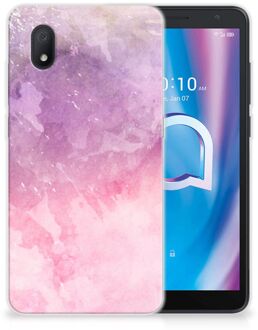 B2Ctelecom Telefoonhoesje Alcatel 1B (2020) Silicone Back Cover Pink Purple Paint