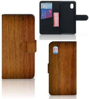 B2Ctelecom Telefoonhoesje Alcatel 1B (2020) Wallet Case Donker Hout