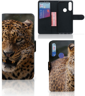 B2Ctelecom Telefoonhoesje Alcatel 1S 2020 Book Cover Cadeautjes voor Jongens Luipaard