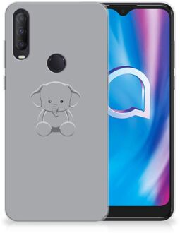 B2Ctelecom Telefoonhoesje Alcatel 1S (2020) Hippe Hoesjes Baby Olifant