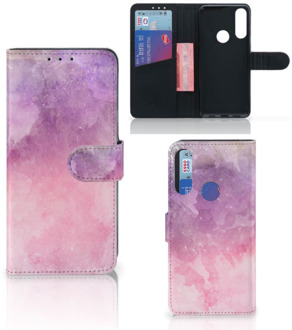 B2Ctelecom Telefoonhoesje Alcatel 1S 2020 Leuk Telefoonhoesje Pink Purple Paint