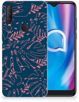 B2Ctelecom Telefoonhoesje Alcatel 1S (2020) Silicone Back Cover Palm Leaves