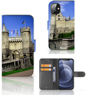 B2Ctelecom Telefoonhoesje Apple iPhone 12 Mini Bookcase met naam Kasteel