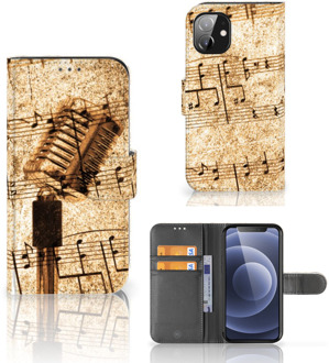 B2Ctelecom Telefoonhoesje Apple iPhone 12 Mini Cover Ontwerpen Bladmuziek