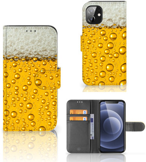 B2Ctelecom Telefoonhoesje Apple iPhone 12 Mini Flip Cover Valentijn Cadeautje hem Bier