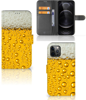 B2Ctelecom Telefoonhoesje Apple iPhone 12 Pro Max Flip Cover Valentijn Cadeautje hem Bier