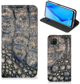 B2Ctelecom Telefoonhoesje bedrukken Huawei P40 Lite Stand Case Krokodillenprint