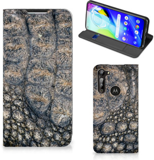 B2Ctelecom Telefoonhoesje bedrukken Motorola Moto G8 Power Stand Case Krokodillenprint