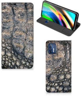 B2Ctelecom Telefoonhoesje bedrukken Motorola Moto G9 Plus Stand Case Krokodillenprint