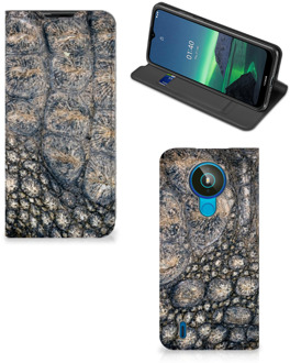 B2Ctelecom Telefoonhoesje bedrukken Nokia 1.4 Stand Case Krokodillenprint