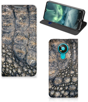 B2Ctelecom Telefoonhoesje bedrukken Nokia 3.4 Stand Case Krokodillenprint