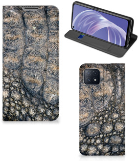 B2Ctelecom Telefoonhoesje bedrukken OPPO A73 5G Stand Case Krokodillenprint