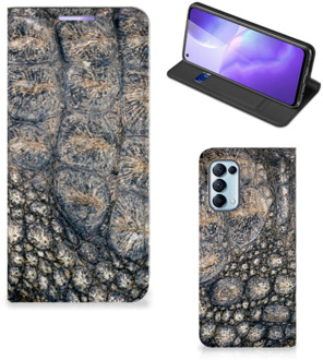 B2Ctelecom Telefoonhoesje bedrukken OPPO Find X3 Lite Stand Case Krokodillenprint