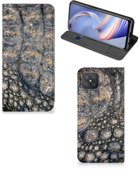 B2Ctelecom Telefoonhoesje bedrukken OPPO Reno4 Z 5G Stand Case Krokodillenprint