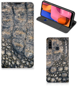 B2Ctelecom Telefoonhoesje bedrukken Samsung Galaxy A20s Stand Case Krokodillenprint